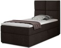 Pat tapitat cu lada depozitare, 90x200 cm, ELTAP, Riv-14, Rivia, lemn/poliester, maro inchis