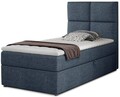 Pat tapitat cu lada depozitare, 90x200 cm, ELTAP, Riv-15, Rivia, lemn/poliester, albastru