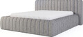 Pat tapitat cu somiera rabatabila si lada depozitare, 160x200 cm, ELTAP, 03COR-1.6, Carilla, metal/poliester, gri