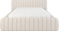 Pat tapitat cu somiera rabatabila si lada depozitare, 160x200 cm, ELTAP, 18SO-1.6, Carilla, metal/poliester, bej deschis