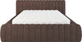 Pat tapitat cu somiera rabatabila si lada depozitare, 180x200 cm, ELTAP, 22TON-1.8, Carilla, metal/poliester, maro
