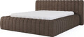 Pat tapitat cu somiera rabatabila si lada depozitare, 180x200 cm, ELTAP, 22TON-1.8, Carilla, metal/poliester, maro