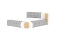 Pat tapitat cu somiera rabatabila si lada depozitare, 140x200 cm, ELTAP, 85MO-1.4, Carilla, metal/poliester, gri deschis