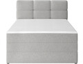 Pat continental tapitat cu lada depozitare, 120x200 cm, ELTAP, Kasped, lemn/poliester, gri deschis