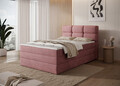 Pat continental tapitat cu lada depozitare, 120x200 cm, ELTAP, Kasped, lemn/poliester, roz