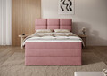 Pat continental tapitat cu lada depozitare, 120x200 cm, ELTAP, Kasped, lemn/poliester, roz
