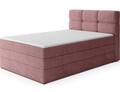 Pat continental tapitat cu lada depozitare, 120x200 cm, ELTAP, Kasped, lemn/poliester, roz