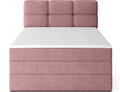 Pat continental tapitat cu lada depozitare, 140x200 cm, ELTAP, Kasped, lemn/poliester, roz