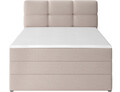 Pat continental tapitat cu lada depozitare, 140x200 cm, ELTAP, Kasped, lemn/poliester, bej