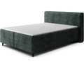 Pat continental tapitat cu lada depozitare, 140x200 cm, ELTAP, Cortiko, lemn/poliester, verde