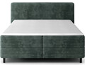 Pat continental tapitat cu lada depozitare, 180x200 cm, ELTAP, Cortiko, lemn/poliester, verde