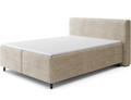 Pat continental tapitat cu lada depozitare, 180x200 cm, ELTAP, Cortiko, lemn/poliester, bej