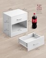 Set 2 noptiere, Vasagle, 39x28x41 cm, PAL/MDF, alb