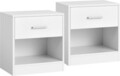 Set 2 noptiere, Vasagle, 39x28x41 cm, PAL/MDF, alb