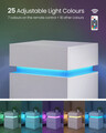 Set 2 noptiere cu iluminare LED, Vasagle, 40x35x55 cm, MDF/PAL, alb