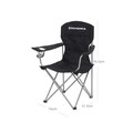 Set 2 scaune pliabile pentru camping si gradina, Songmics, max 150 kg, 86x54x97 cm, otel/tesatura Oxford, negru