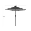 Umbrela pentru gradina, piscina, balcon sau terasa, Songmics, 300 cm, protectie UV 50+, inclinare 30 grade in doua directii, gri