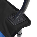 Scaun pliabil pentru camping, Songmics, max 250 kg, 90x55x102 cm, otel/tesatura Oxford/sezut din spuma, albastru
