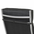 Sezlong pliabil cu saltea de 6 cm si tetiera detasabila, Songmics, max 150 kg, aluminiu rezistent la rugina, negru