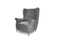 Fotoliu ELTAP, Aros, 72x60x100 cm, lemn/poliester, gri inchis