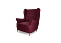 Set fotoliu si canapea ELTAP, Aros, 72x60x100 cm / 150x90x103 cm, lemn/poliester, fucsia