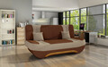 Canapea extensibila 3 locuri ELTAP, Ewa II, 189x90x88 cm, lemn/poliester, maro/bej