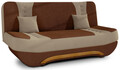 Canapea extensibila 3 locuri ELTAP, Ewa II, 189x90x88 cm, lemn/poliester, maro/bej