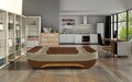 Canapea extensibila 3 locuri ELTAP, Ewa II, 189x90x88 cm, lemn/poliester, maro/bej