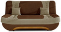 Canapea extensibila 3 locuri ELTAP, Ewa II, 189x90x88 cm, lemn/poliester, maro/bej