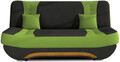 Canapea extensibila 3 locuri ELTAP, Ewa II, 189x90x88 cm, lemn/poliester, negru/verde deschis