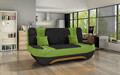 Canapea extensibila 3 locuri ELTAP, Ewa II, 189x90x88 cm, lemn/poliester, negru/verde deschis