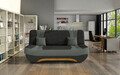 Canapea extensibila 3 locuri ELTAP, Ewa II, 189x90x88 cm, lemn/poliester, negru/gri