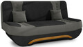 Canapea extensibila 3 locuri ELTAP, Ewa II, 189x90x88 cm, lemn/poliester, negru/gri