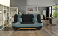 Canapea extensibila 3 locuri ELTAP, Ewa II, 189x90x88 cm, lemn/poliester, negru/verde