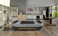 Canapea extensibila 3 locuri ELTAP, Ewa II, 189x90x88 cm, lemn/poliester, negru/gri deschis
