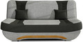 Canapea extensibila 3 locuri ELTAP, Ewa II, 189x90x88 cm, lemn/poliester, gri/negru