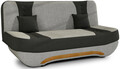 Canapea extensibila 3 locuri ELTAP, Ewa II, 189x90x88 cm, lemn/poliester, gri/negru