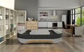 Canapea extensibila 3 locuri ELTAP, Ewa II, 189x90x88 cm, lemn/poliester, gri/negru