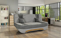 Canapea extensibila 3 locuri ELTAP, Ewa II, 189x90x88 cm, lemn/poliester, gri deschis/gri inchis