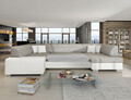 Coltar extensibil dreapta 6 locuri ELTAP, Hv02, Havana, 322x204x72 cm, lemn/poliester, gri/alb