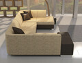 Coltar extensibil dreapta 6 locuri ELTAP, Hv05, Havana, 322x204x72 cm, lemn/poliester, bej inchis/maro