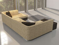 Coltar extensibil dreapta 6 locuri ELTAP, Hv05, Havana, 322x204x72 cm, lemn/poliester, bej inchis/maro