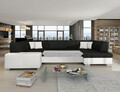 Coltar extensibil dreapta 6 locuri ELTAP, Hv08, Havana, 322x204x72 cm, lemn/poliester, gri antracit/alb