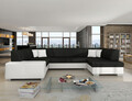 Coltar extensibil dreapta 6 locuri ELTAP, Hv08, Havana, 322x204x72 cm, lemn/poliester, gri antracit/alb
