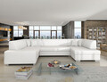Coltar extensibil dreapta 6 locuri ELTAP, Hv09, Havana, 322x204x72 cm, lemn/poliester, alb