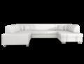 Coltar extensibil dreapta 6 locuri ELTAP, Hv09, Havana, 322x204x72 cm, lemn/poliester, alb