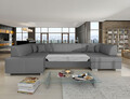 Coltar extensibil dreapta 6 locuri ELTAP, Hv10, Havana, 322x204x72 cm, lemn/poliester, gri inchis