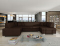Coltar extensibil dreapta 6 locuri ELTAP, Hv11, Havana, 322x204x72 cm, lemn/poliester, maro