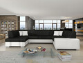 Coltar extensibil stanga 6 locuri ELTAP, Hv19, Havana, 322x204x72 cm, lemn/poliester, gri antracit/alb