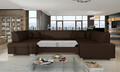 Coltar extensibil stanga 6 locuri ELTAP, Hv22, Havana, 322x204x72 cm, lemn/poliester, maro